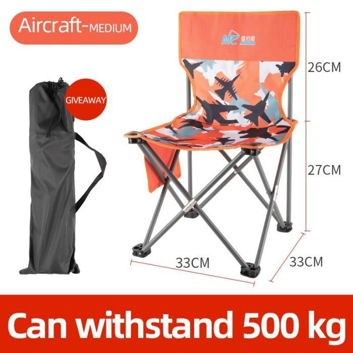 Chaise De Camping Pliante - Bleu Marine - Résistante, Avec Porte-gobelet Et Poches - 300 Lb