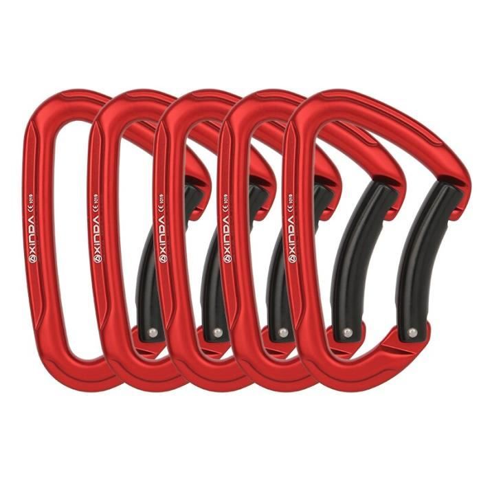 Mousquetons Forme D Mousquetons Verrouillables 1224 Kg - Aluminium 7075 - Pour Hamac, Camping, Animaux - 2/3 Pièces Mousquetons Charge Lourde 1224kg