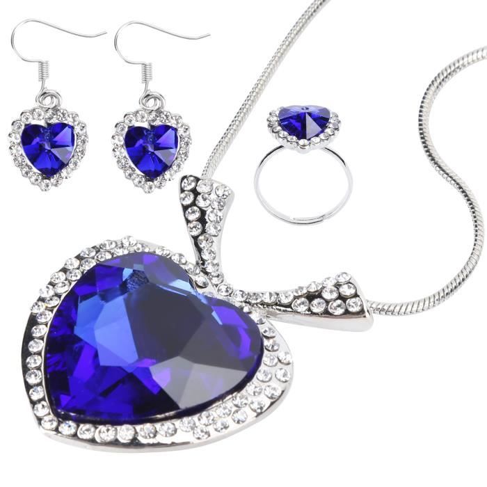 Ensemble De Bijoux Doré Pour Femme - Collier, Bracelet Et Bague Motifs Géométriques - Idéal Mariage, Soirée