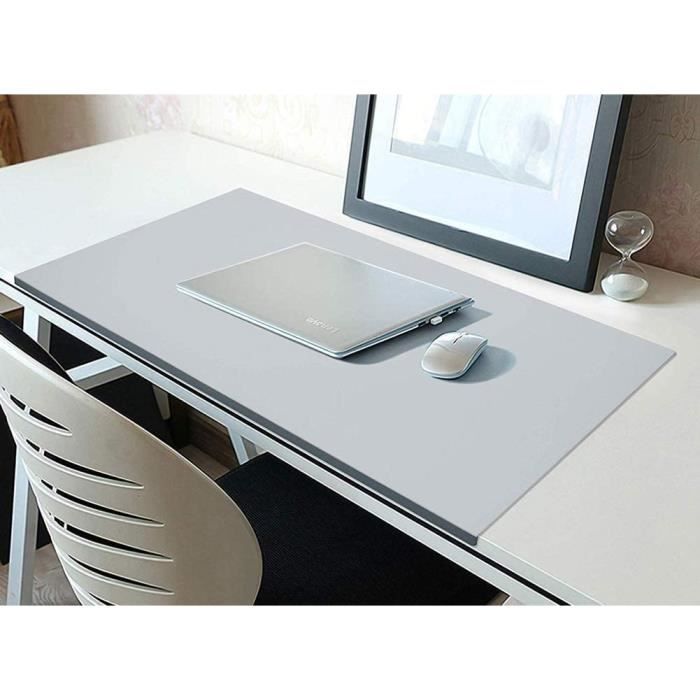 Sous-main De Bureau Antidérapant Réversible Jumdast - 40x80 Cm, Gris Salvia/vert, Cuir Synthétique Imperméable - 5