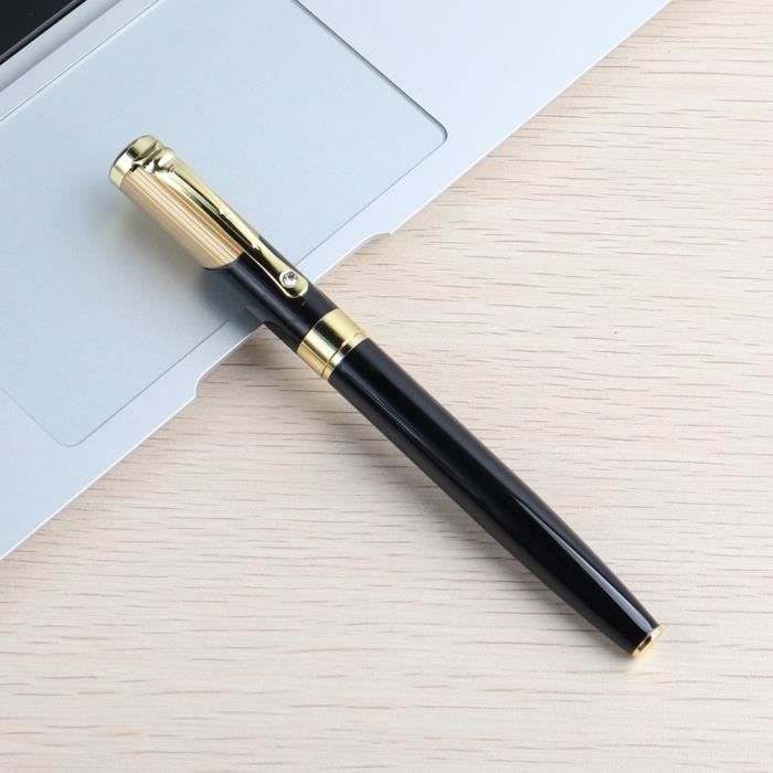 Stylo Plume Parker 105 - Métal Plaqué Or Avec Plume En Or 14K - Occasion De Collection