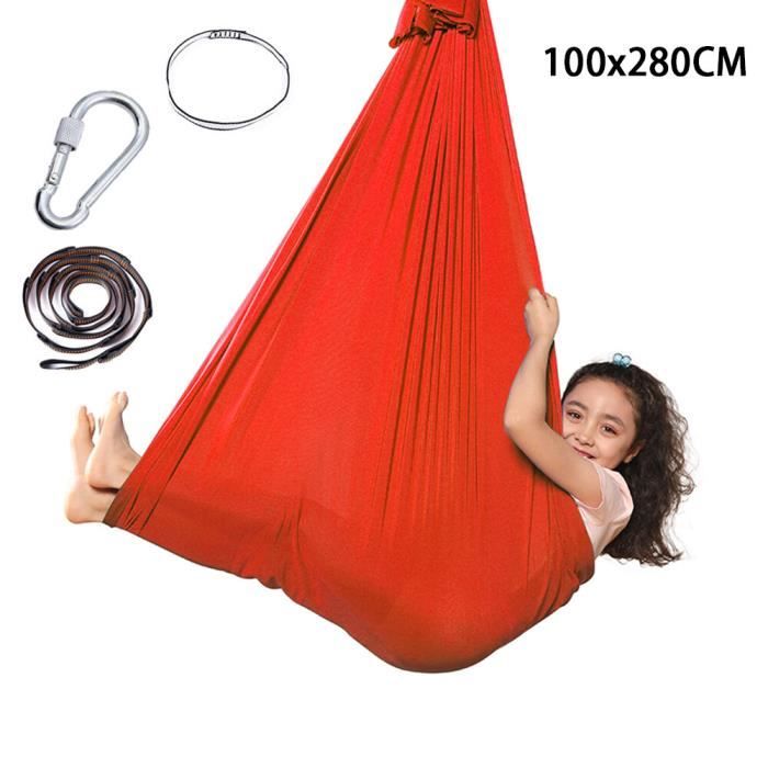 Balançoire Sensorielle En Nylon - Hamac élastique Portable Pour Intérieur/extérieur (terrasse, Jardin, Chambre), 100x280 Cm