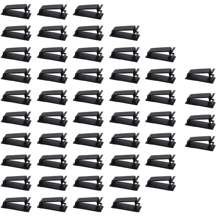40 Pièces Clips Rangement de Câble, Clips Câble Adhésif, Gestion de