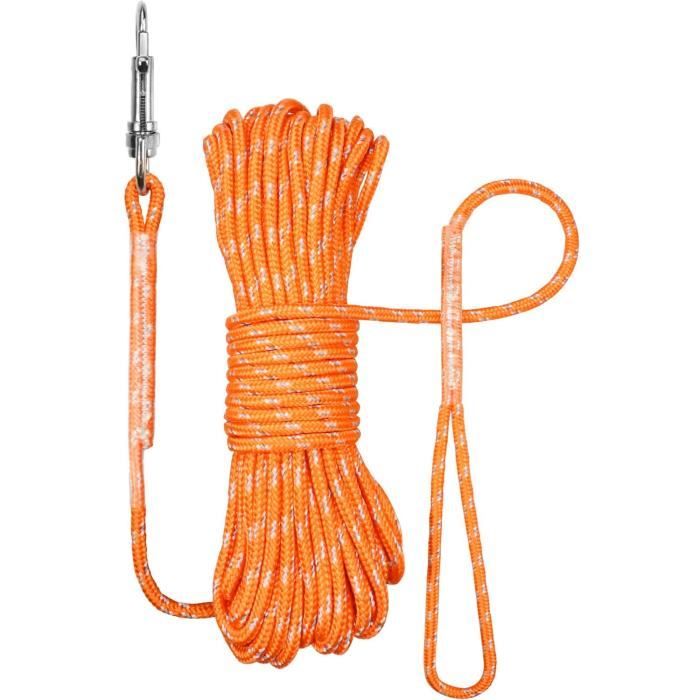 me 15m Laisse Pour Chien Reflechissante Laisse Longue Pour Petits Chiens Chats Et Animaux Dressage Et Jouer Orange Cdiscount