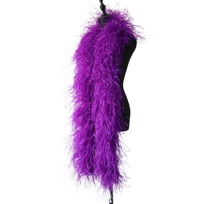 GLOBLELAND 2 Boas En Plumes 4 Mètres – Blanc – Idéal Halloween, Mariage, Danse & DIY