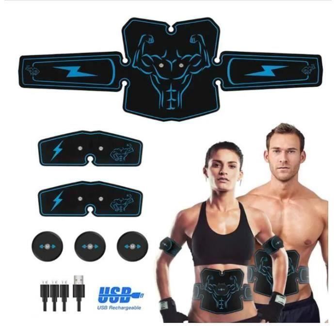 Pack De 6 électrodes EMS Pour Abdos - Ceinture De Fitness Tonifiante - Neuve