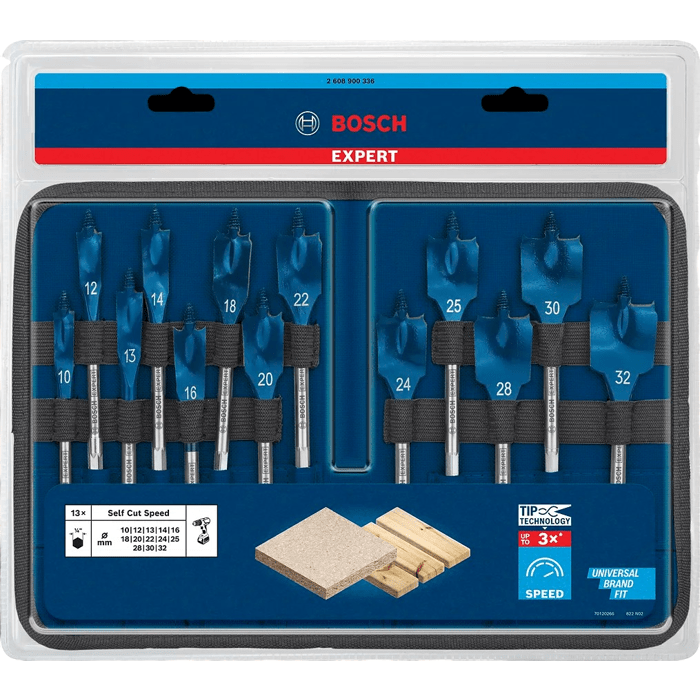 Coffret de 7 mèches plates BOSCH PROFESSIONAL Self Cut Speed EXP. 16 32mm