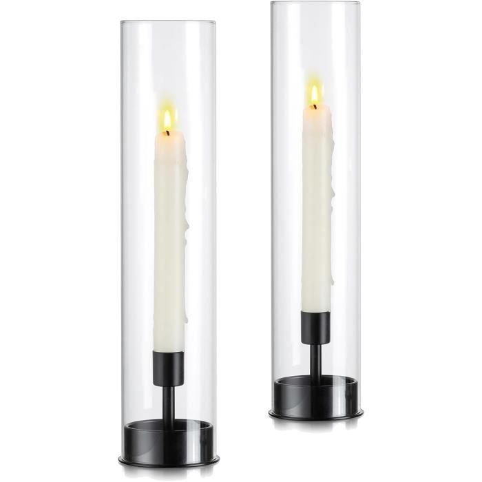 Lot De 8 Bougeoirs Métal Noir Pour Couronne De L'Avent - Diamètre 7 Cm - Porte-bougies Rond Pour Décoration De Noël - 2
