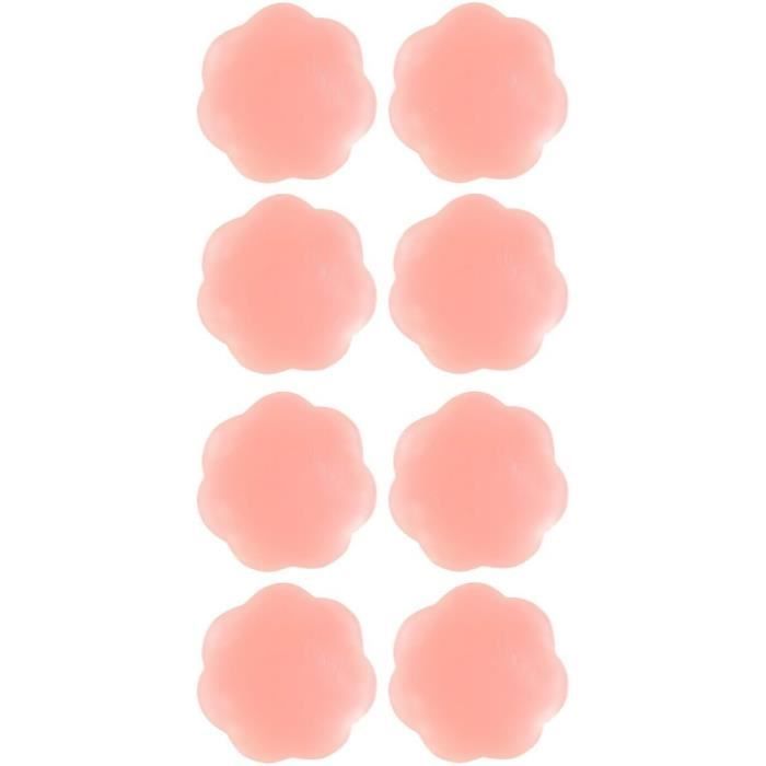 Cache-tétons En Silicone Adhésif Réutilisable - 4 Paires Invisibles, Confortables Et Sans Colle Pour Femme