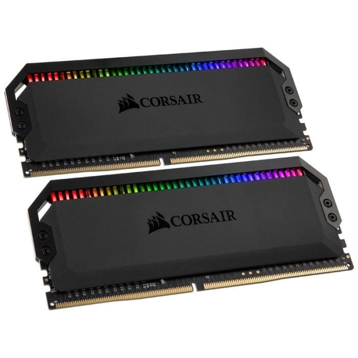 Vente Memoire PC CORSAIR Mémoire PC DOMINATOR PLATINUM RGB 32GB (2 x 16GB) DDR4 DRAM 3000MHz C15 Memory Kit (COR0840006607335 ) pas cher