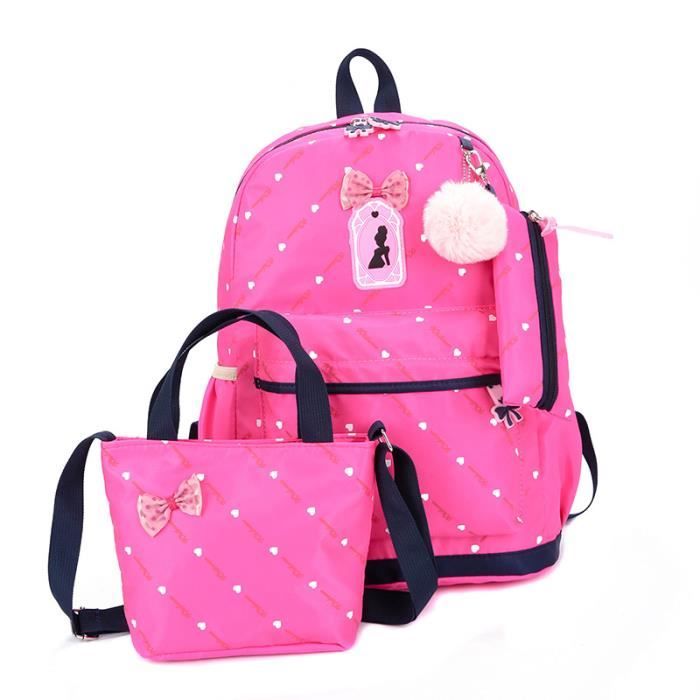 HYC00 Sac à Dos Scolaire Fille Garçon 14 Pouces - Léger Imperméable Cartable Collège Lycée