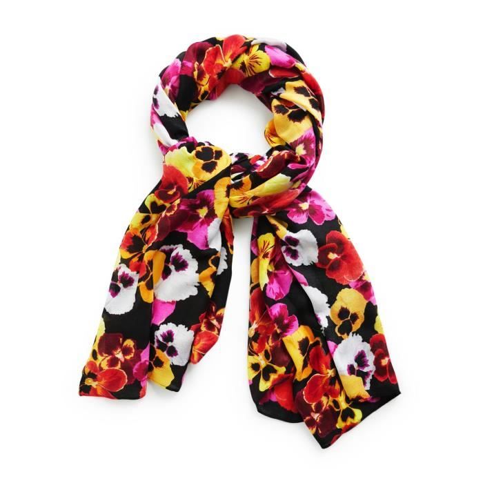 Desigual Foulard Florisimo Mika Rectangle Foulard Black [187870] - écharpe echarpe