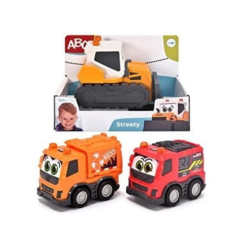 Dickie Toys ABC Streety Auto Scorrevoli Per Bambini 1+ - Bulldozer, Pompieri O Spazzatura Casuale - 15 Cm - 2