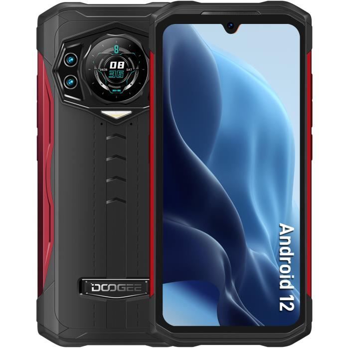 Téléphone portable incassable DOOGEE S98 - Rouge - Caméra de vision nocturne SONY® - 8Go +256Go