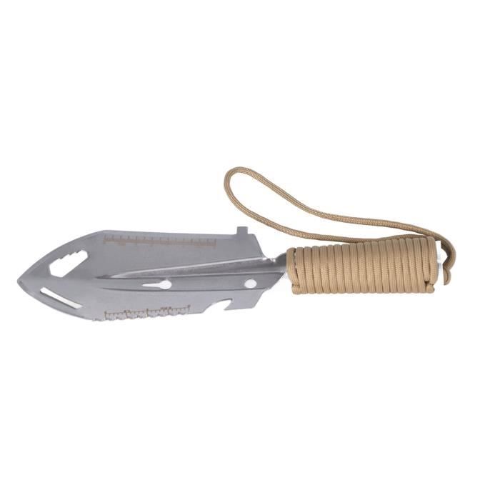 Drfeify Pelle de camping Mini truelle randonnée pelle multifonctionnelle en acier inoxydable