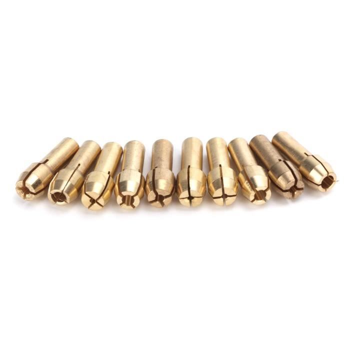 10 pièces mandrins à pince 0.5-3.2mm Mini mandrins à pince en laiton mandrins électriques