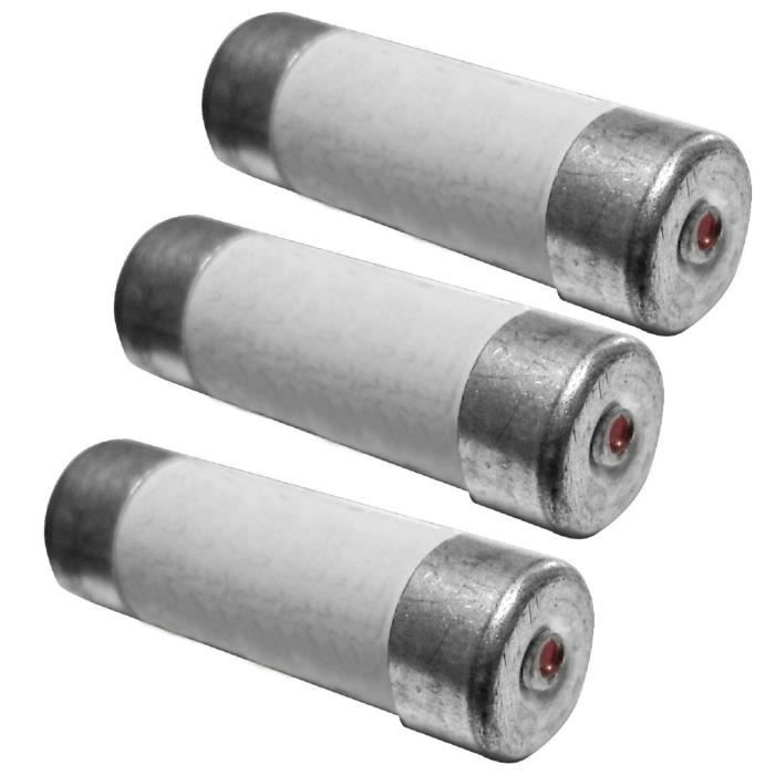 ZENITECH 3 fusibles céramique 10,3x25,8mm 16A avec voyant