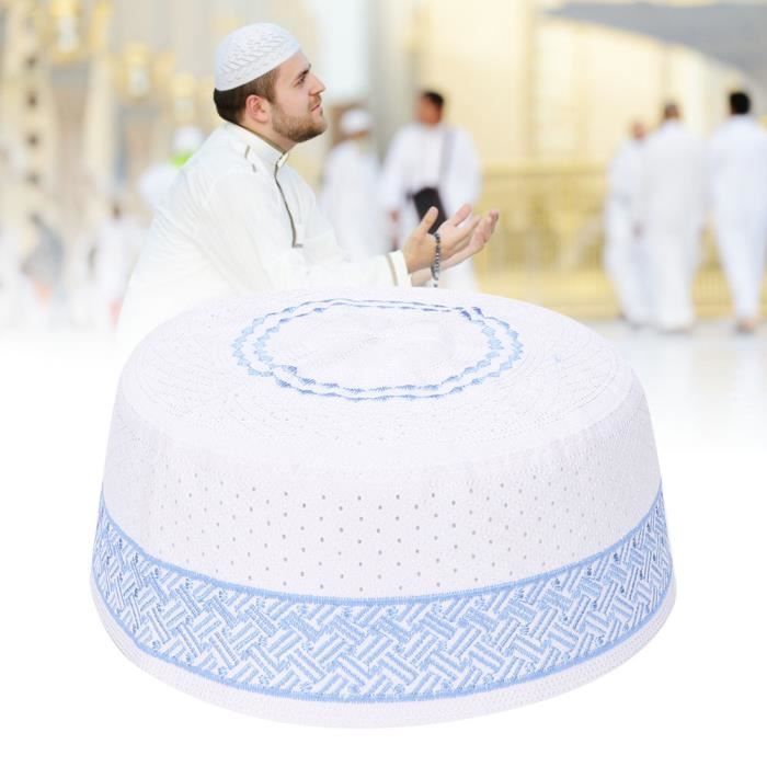 Bonnet Prière Musulman GLOGLOW - Velours Doré - Taille Unique 59cm - Homme