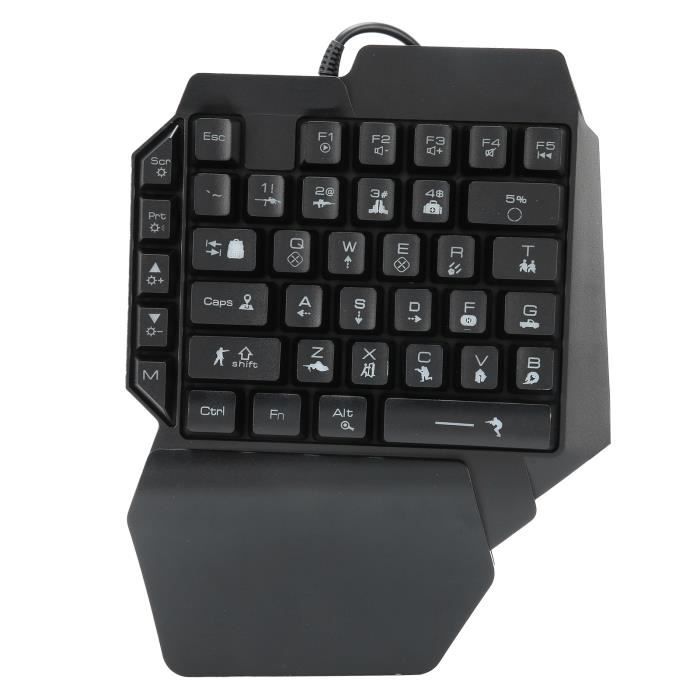 Clavier Gaming Main Gauche + Souris - 35 Touches Mécaniques - Rétroéclairage RGB - Parfait Pour ESport