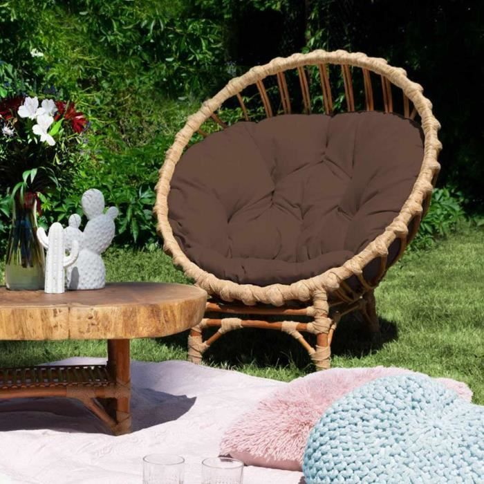 fauteuil de jardin en osier - generique - cler marron - naturel - extérieur - adulte