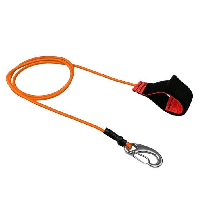 Laisse de pagaie de kayak en nylon super élastique antichute portable