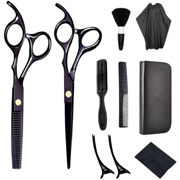 Set De Ciseaux De Coiffure En Acier Inoxydable Avec Rasoir Intégré /EBLO/ - Neuf, Sans Marque