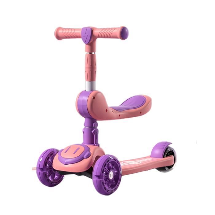 Trottinette Enfant Kinderkraft Solis - Pour 5 Ans Et +, Supporte 100 Kg, Frein Acier, Guidon Y-Bar 80 Cm, Roues PU 100 Mm, Rose - 10