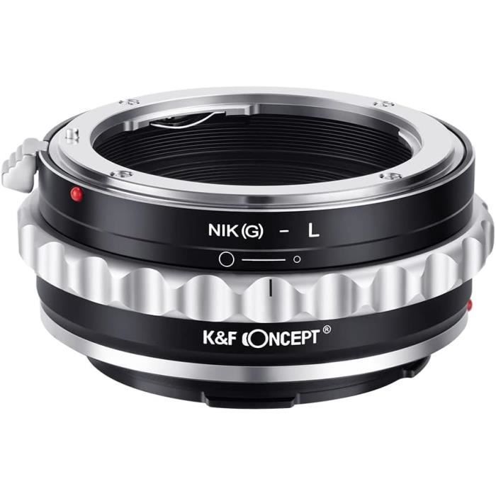 K&F Concept Bague d’Adaptation Compatible avec Objectifs Nikon F(g) sur Appareils Photo L, Bague Adaptatrice Manuelle NIK(G)-L