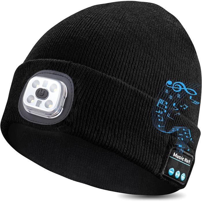 Bonnet Tricoté Monstre Lumineux - Taille Unique, LED, Pour Fille, Automne/hiver, 56-58 Cm