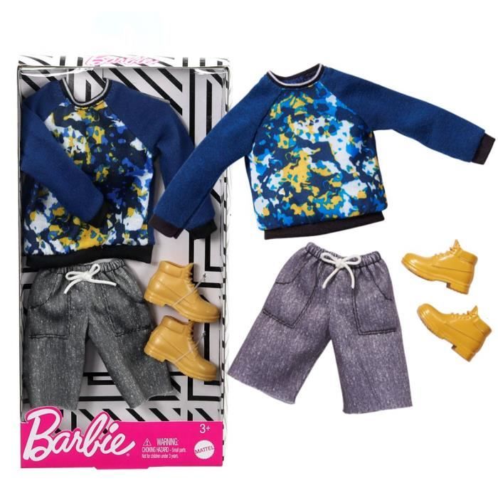 Hipster Style - Vêtements pour poupées Ken - L'ensemble comprend: 1  chandail, 1 short, 1 paire de chaussures - Livraison comme sur - Cdiscount  Jeux - Jouets