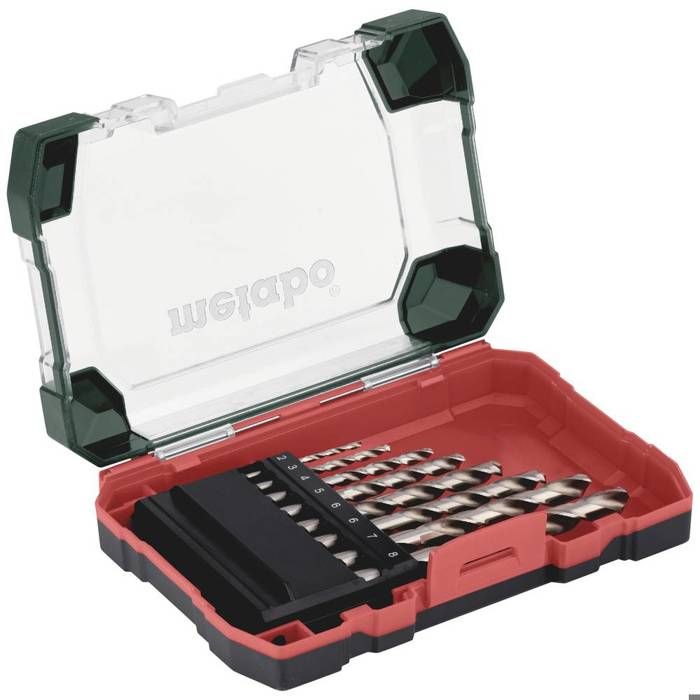 Metabo 626695000 HSS G Jeu de forets pour le métal 8 pièces DIN 338 1 set
