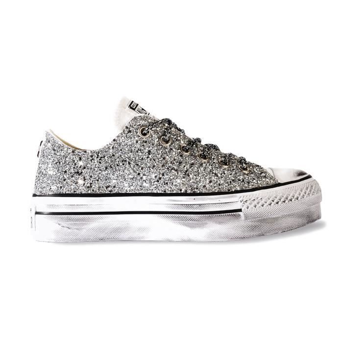 CONVERSE FEMME PL01FLNO0101 ARGENT PAILLETTES BASKETS Argent ... CONVERSE FEMME PL01FLNO0101 ARGENT PAILLETTES BASKETS Argent ...