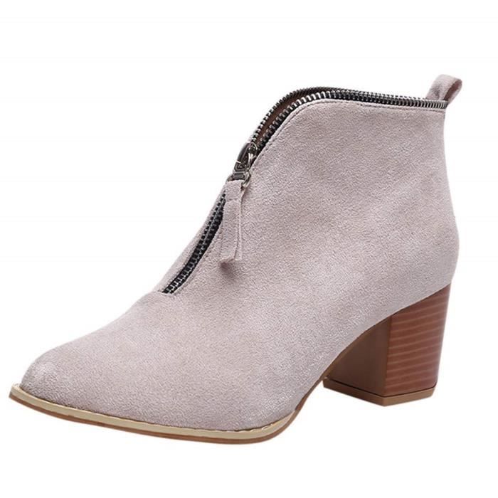 bottines femme talon 5 cm pas cher