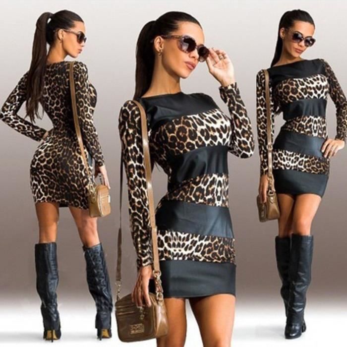 robe de soirée leopard