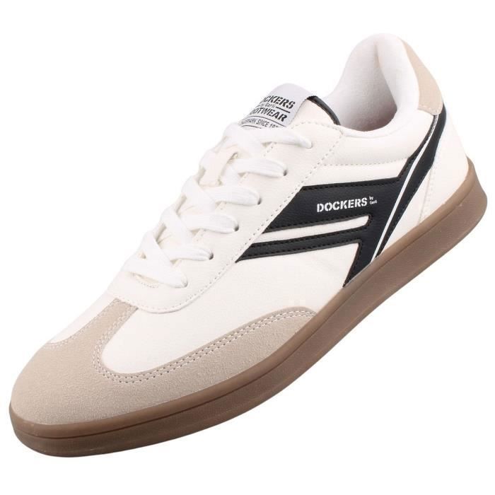 DOCKERS BY GERLI Sneakers homme blanc - Dockers by Gerli - 55TC001-600501 - Lacets - Homme - Plat - Synthétique
