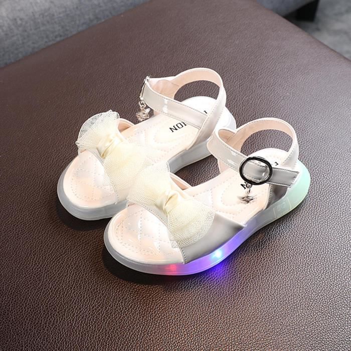 Sandales Lumineuses Led pour Enfants Princesse Arc Dentelle Beige Taille 26 Beige Cdiscount Chaussures