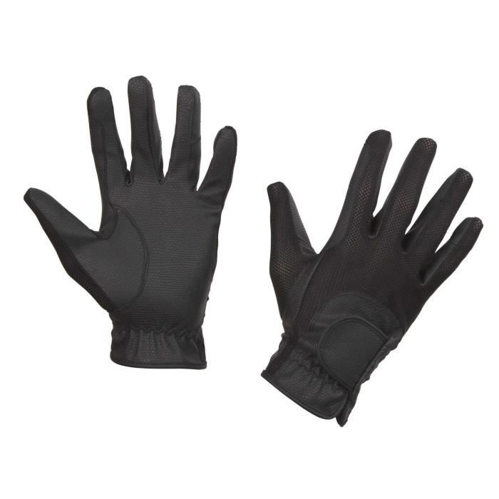 gants d'équitation kerbl summertech - noir - xs