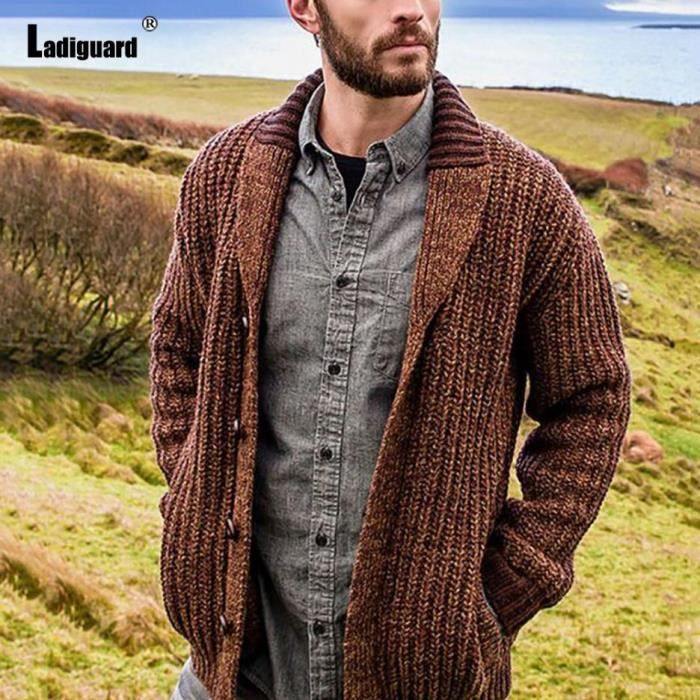 Cardigan homme tricot grande taille collection automne hiver