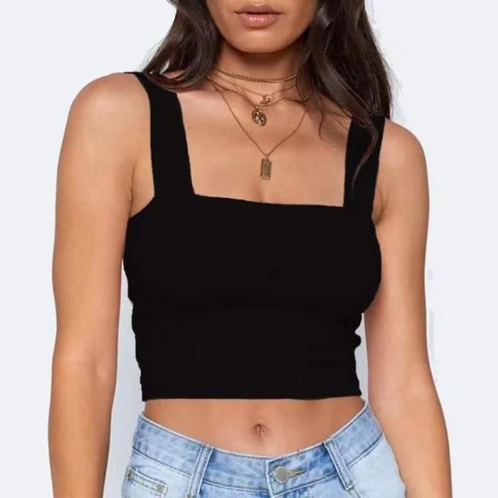 Debardeur col carré femme clearance