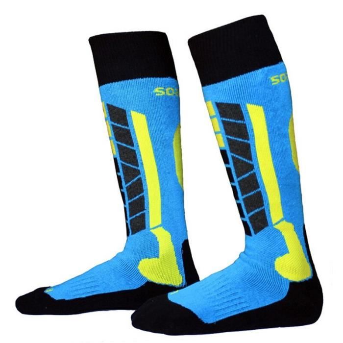 Chaussette de ski,Chaussettes de Ski thermiques en laine pour adultes