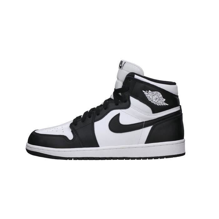 Basket Air Jordan 1 Retro pour Femme Air Jordan Cuir Lacets Blanc Blanc Cdiscount Chaussures