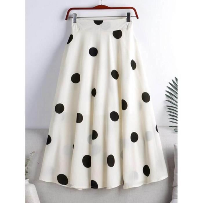 Jupe Mi-Longue Femme Été - Imprimé Floral, Trapèze Fluide, Taille Élastique - Style Bohème Vintage Pour Vacances Et Sorties