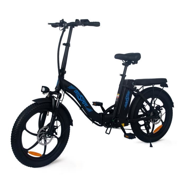 BK6 vélo électrique pliable Onesport® ,20'' - 350W , Shimano 7 vitesses-25KM/H,batterie amovible 48V/10Ah-Noir