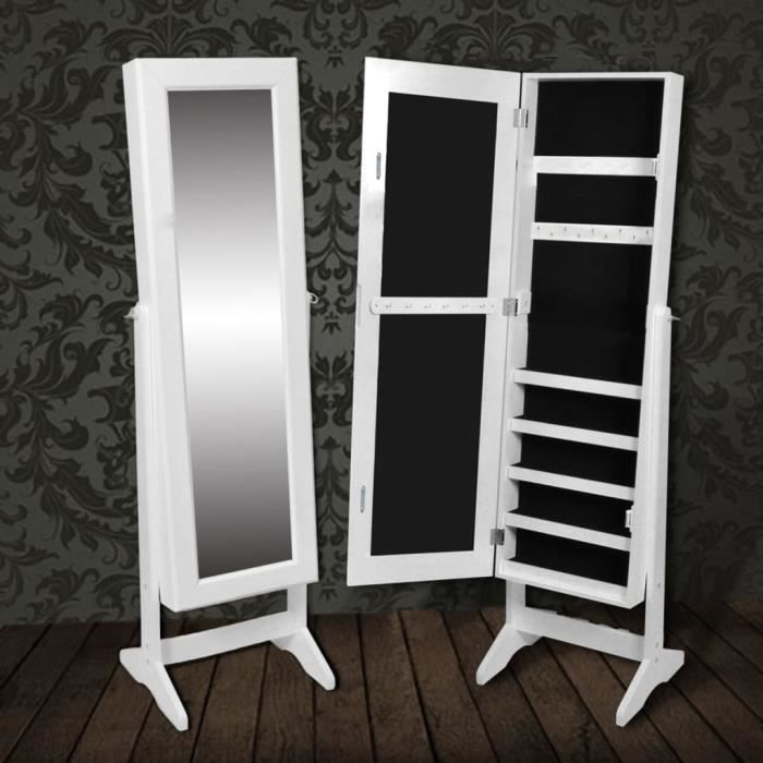 Armoire A Bijoux Rangement Miroir Meuble Chambre Miroir Armoire A
