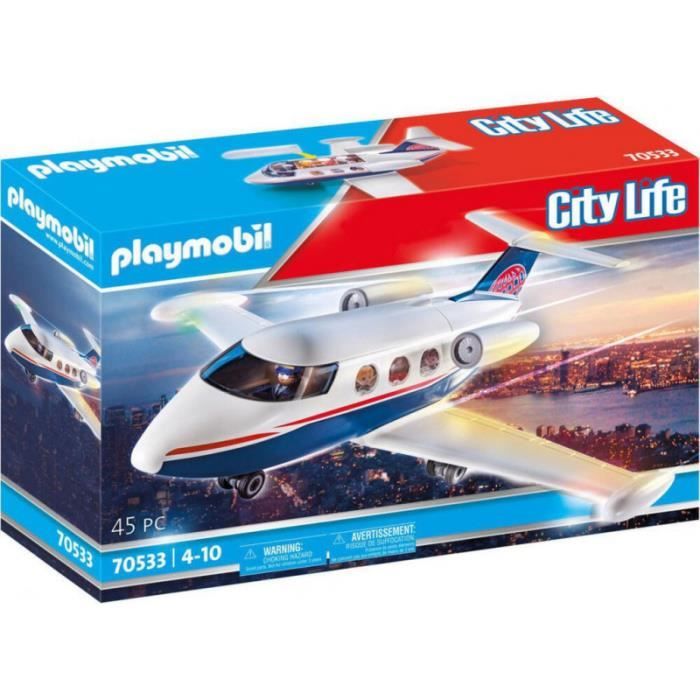 PLAYMOBIL 70533 Jet privé City action My life 45 pièces monde miniature pour enfant dès 4 ans