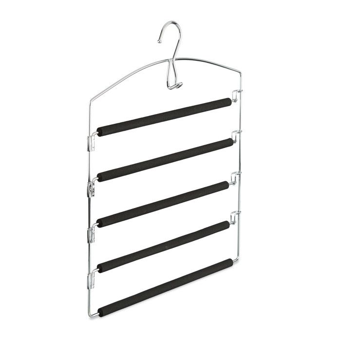 2 cintres pour pantalons peu encombrants cintres pour pantalons en métal rembourrés 44 5 x 37 x 2 7 cm argent/noir