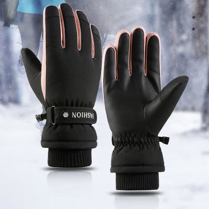 Gants Hiver Chaud Ski Femme - sous Gants Ecrans Tactiles Antidérapants en  Polaire Anti Froid Coupe-Vent Gants De Sport Gant Chauffant Mitaine Adulte