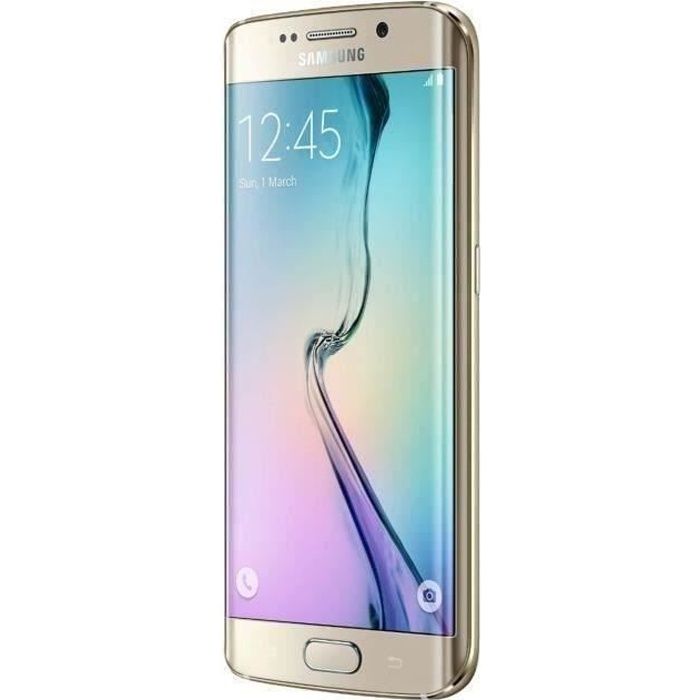 Vente T&eacute;l&eacute;phone portable Samsung Galaxy S6 Edge 32 go Or - Reconditionné - Etat correct pas cher