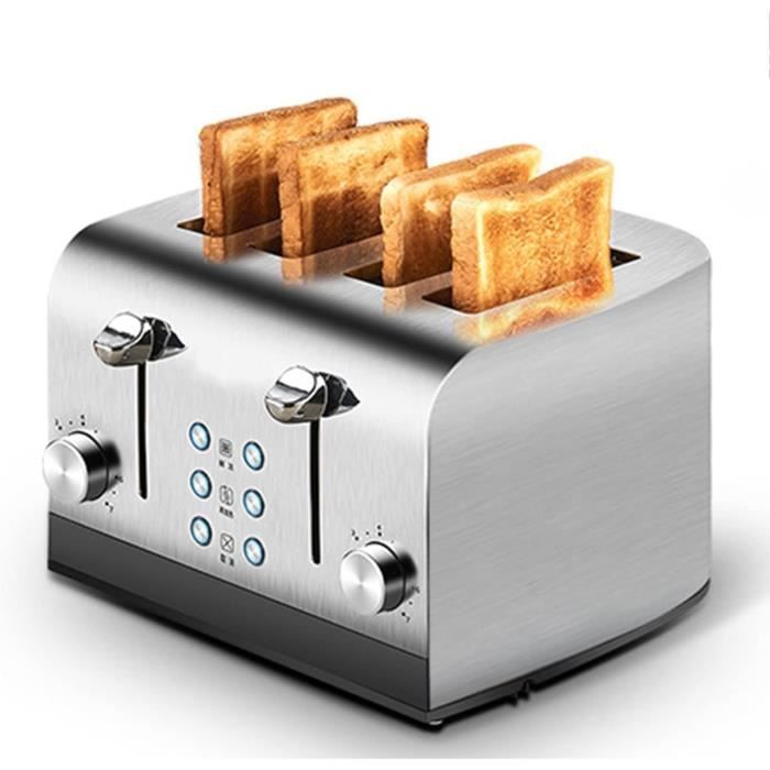 Rack Réchauffage Grille-Pain Inox Pliable – Support à Toast Avec Poignée – Pour 2 Tranches