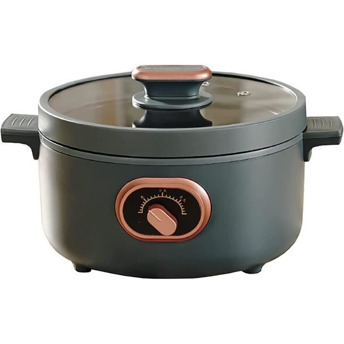 Marmite électrique Zoternen 1,8 L, antiadhésive, qualité alimentaire, 2 modes de température, 6
